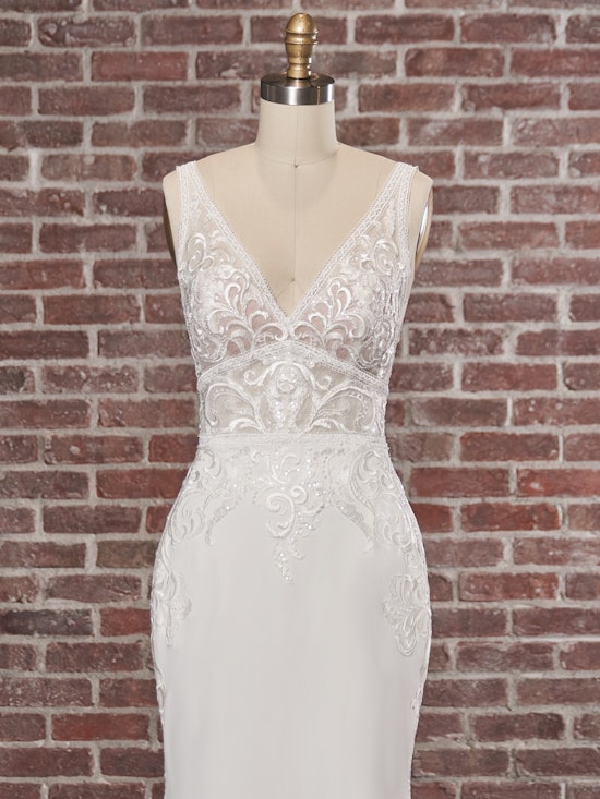 Rebecca Ingram Fit-and-Flare-Wedding-Gown Calista 22RK588 Color1