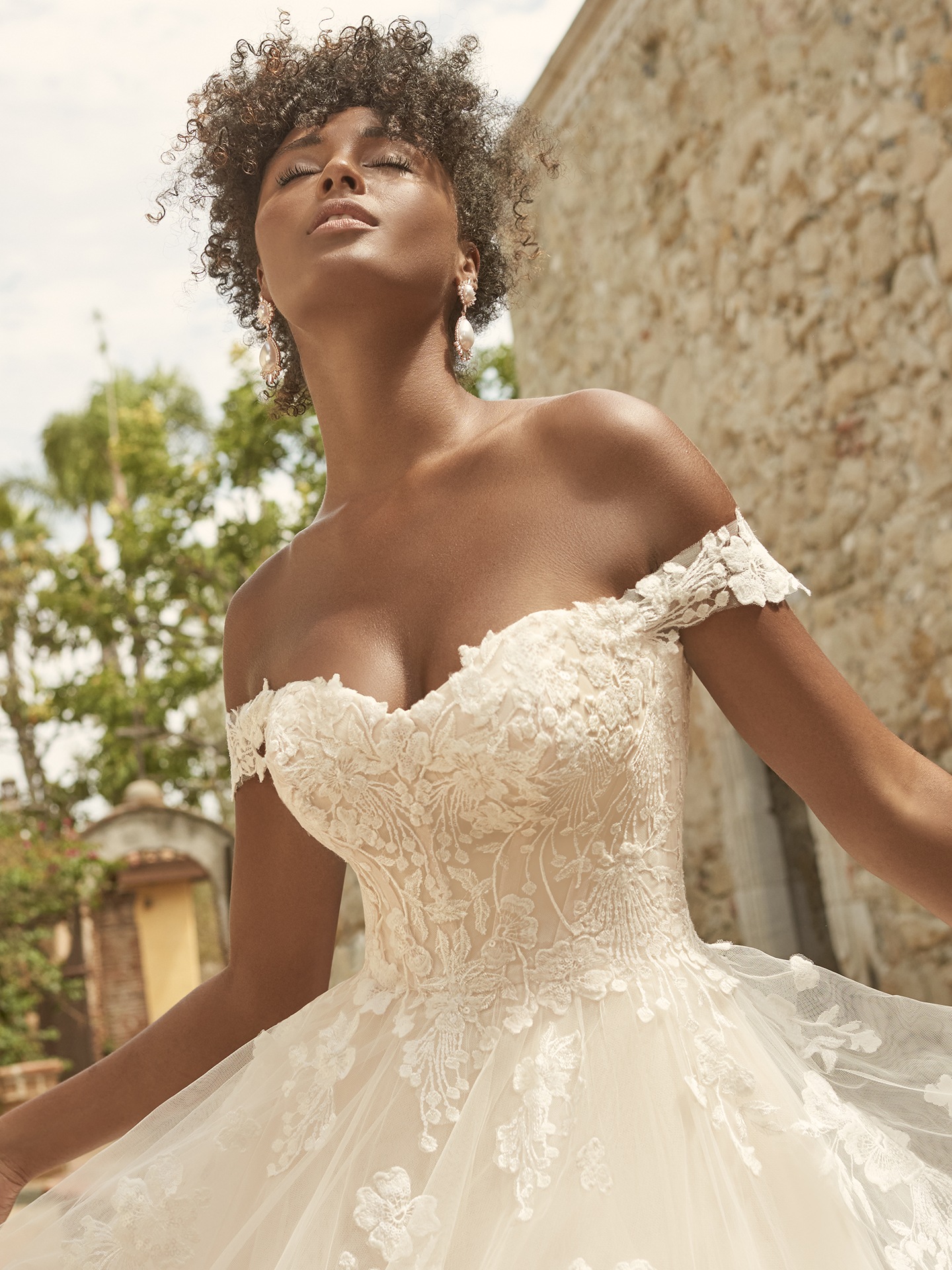 Harlem Off the Shoulder Fairytale Wedding Gown Maggie Sottero