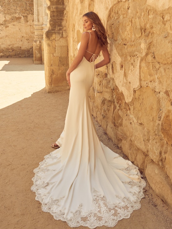 Lomara Backless Slip Style Wedding Gown