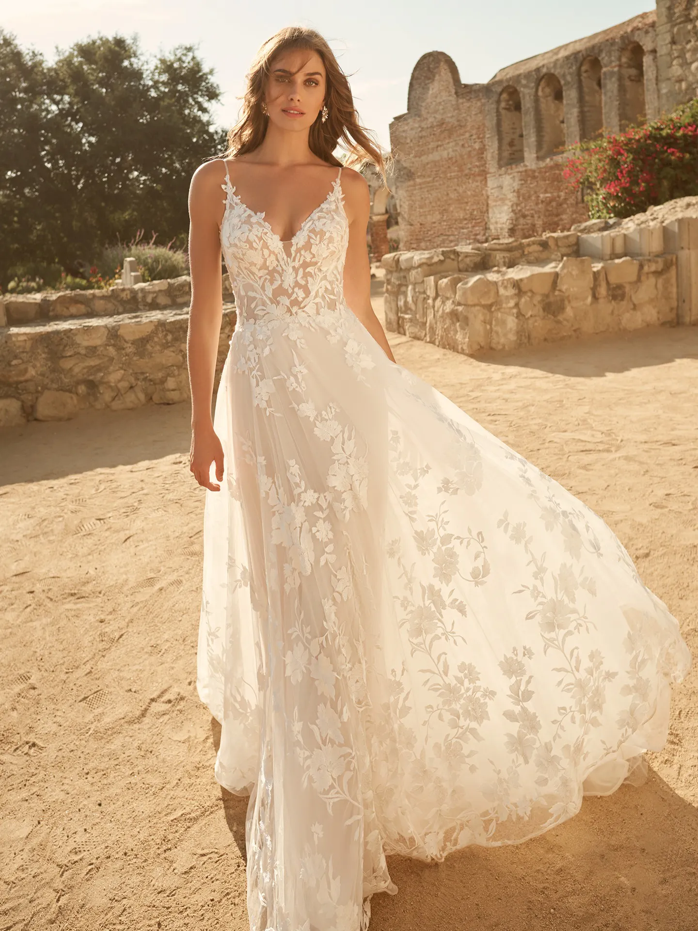 Winter Whimsical Lace A-line Wedding Gown | Maggie Sottero