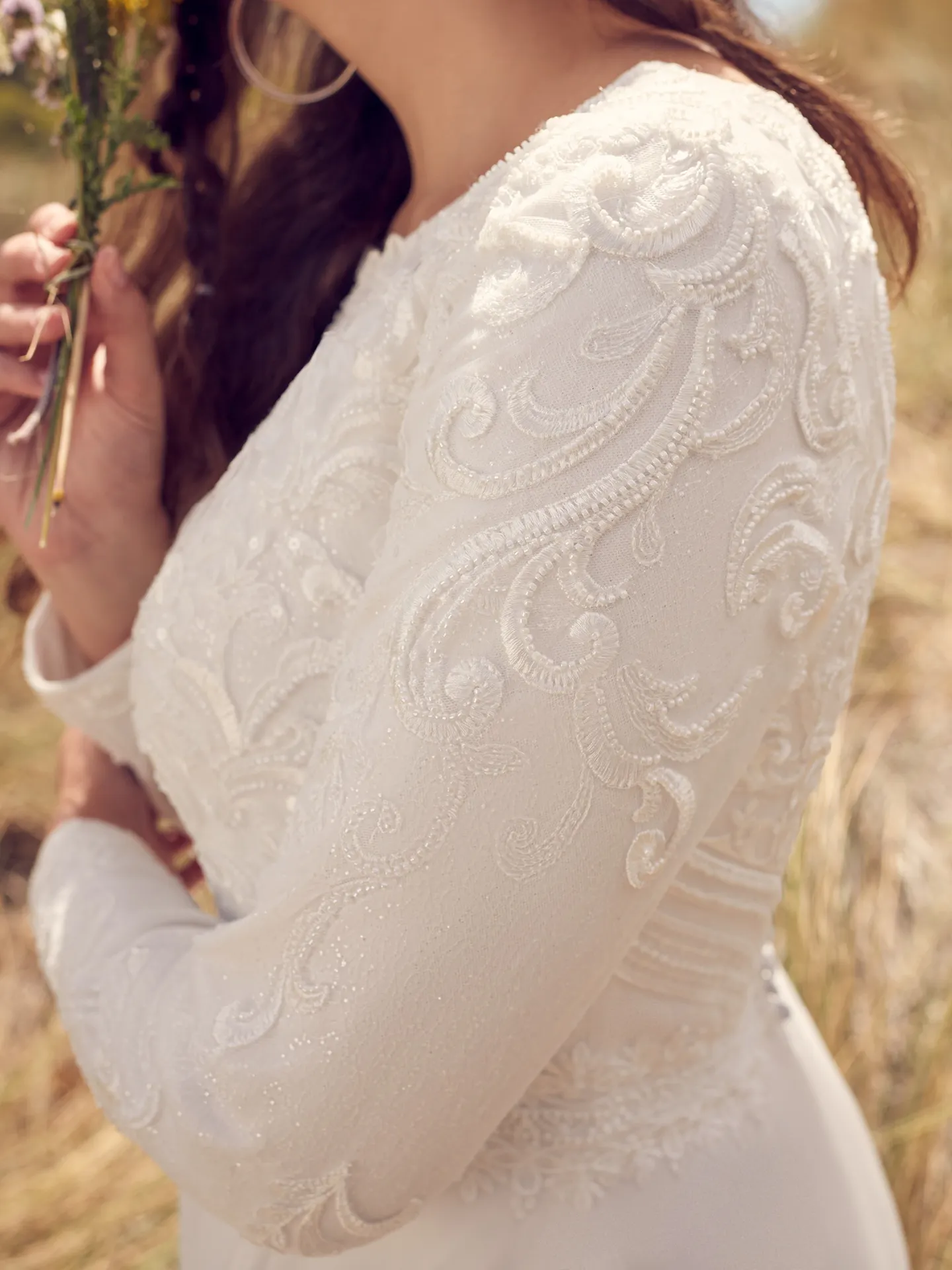 Rebecca Ingram Modest-Wedding-Dress Lorraine Leigh 22RS586C Alt1