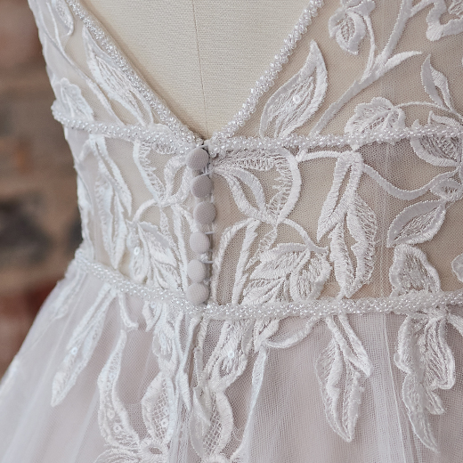 Dahlia Garden-Inspired Tulle Wedding Dress | Rebecca Ingram