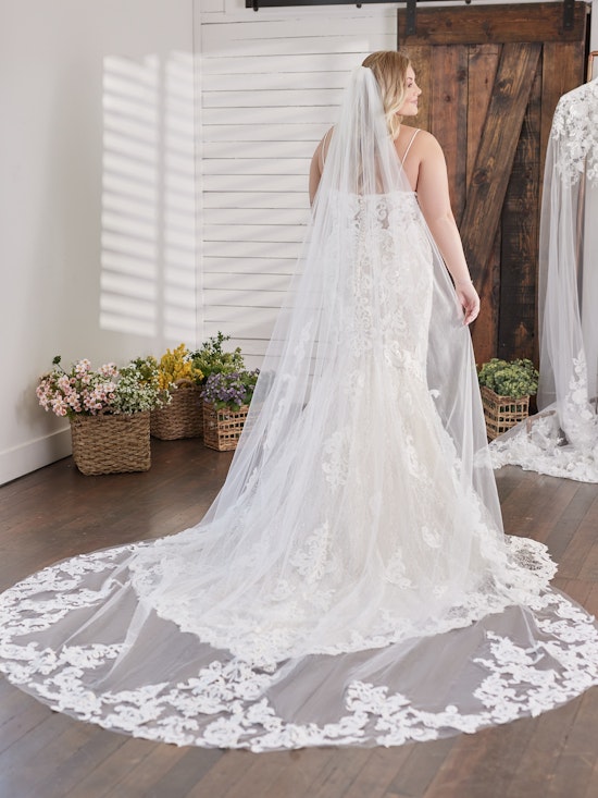 Maggie Sottero Lace sheath Wedding Dress Curve Tuscany Lynette 8MS794MC Alt8