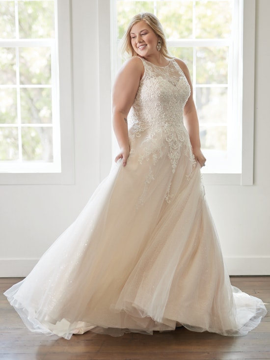 Rebecca Ingram Ball gown Wedding dress Curve Honor Marie 9RC018 Alt3