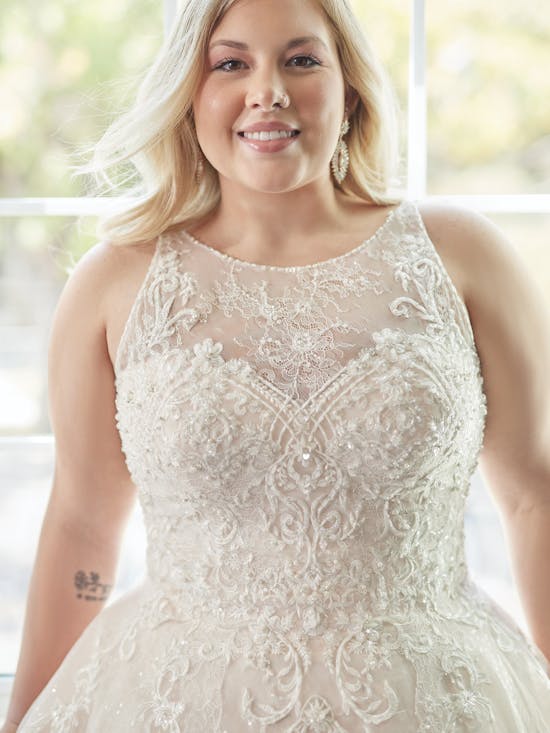 Rebecca Ingram Ball gown Wedding dress Curve Honor Marie 9RC018 Alt5