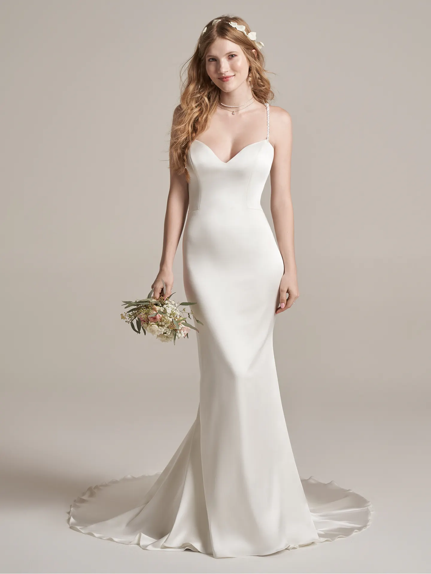 Rebecca Ingram Sheath Wedding Dress DInah 22RW917A01 Main