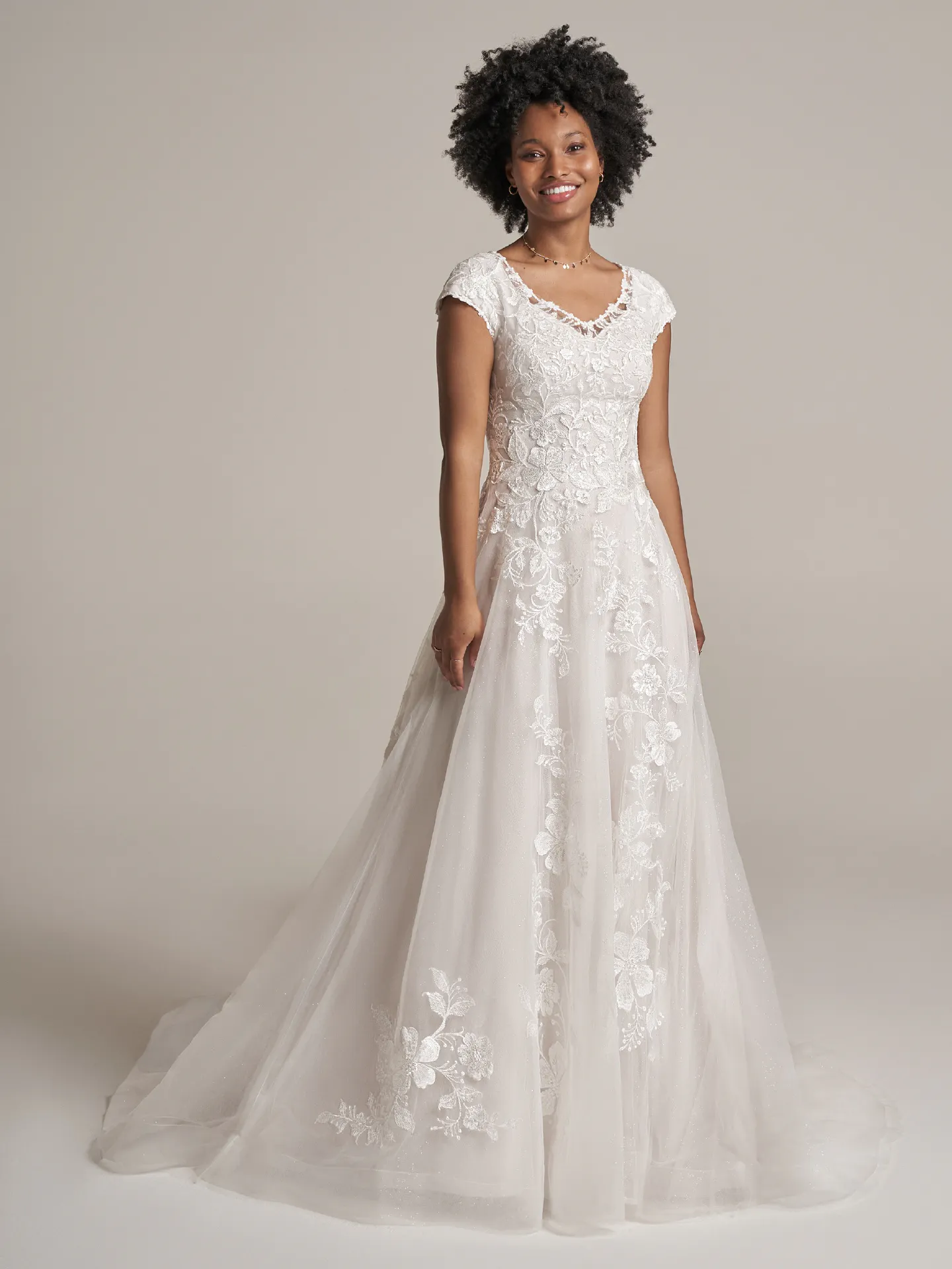 Rebecca Ingram A Line Wedding Dress Ellen Leigh 21RC393B01 Alt4
