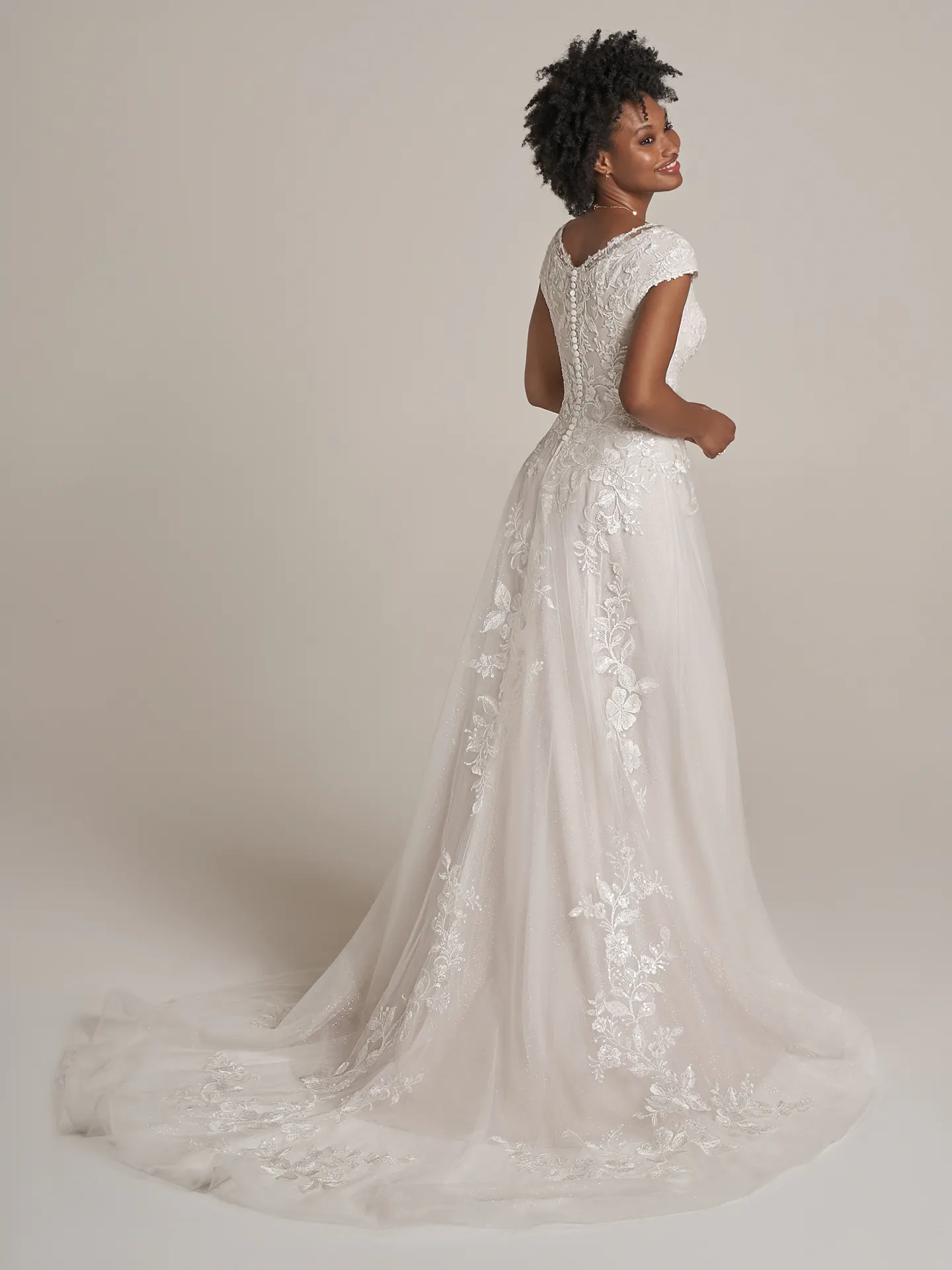 Rebecca Ingram A Line Wedding Dress Ellen Leigh 21RC393B01 Alt1
