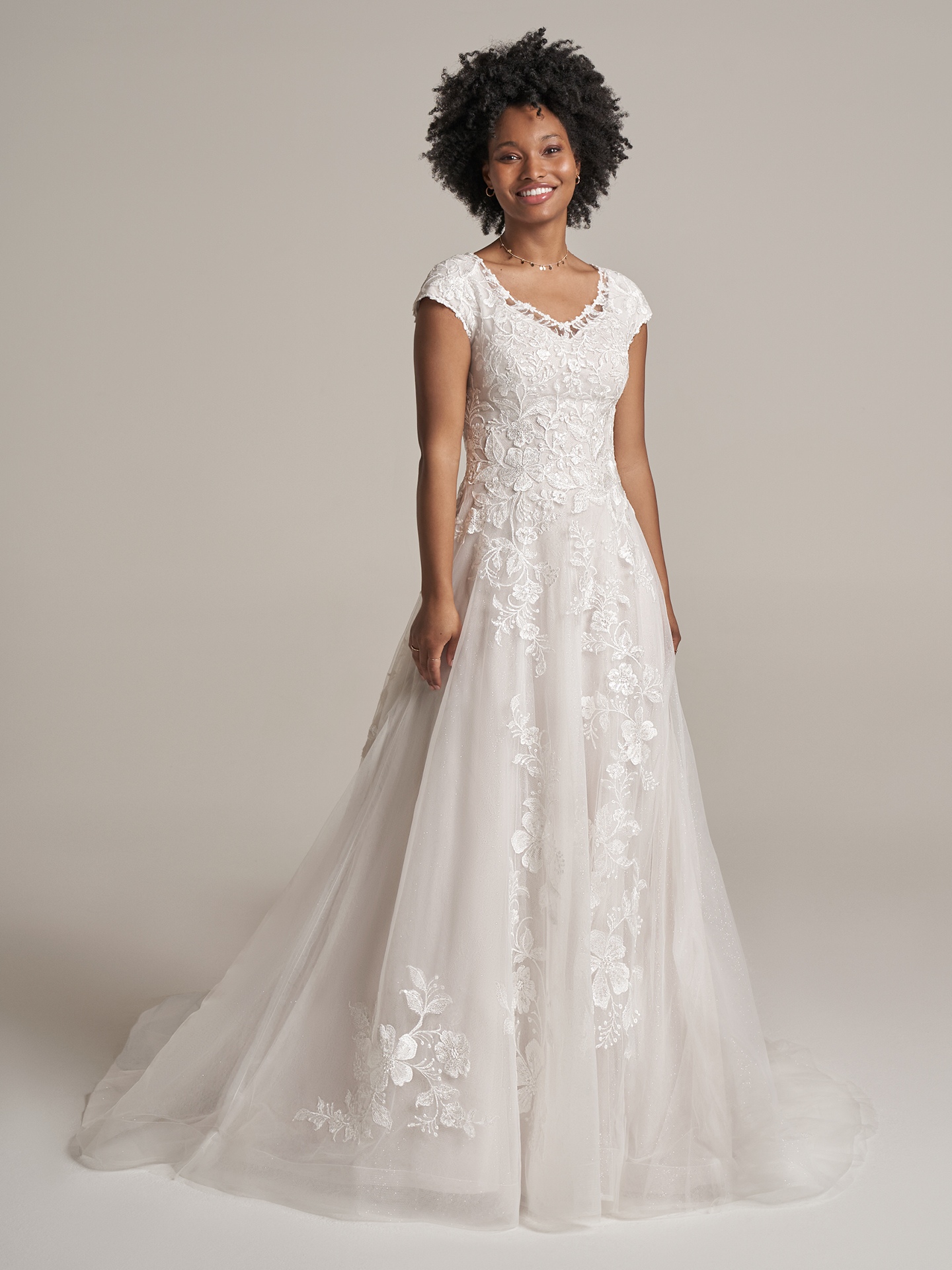 Modest a best sale line wedding dresses