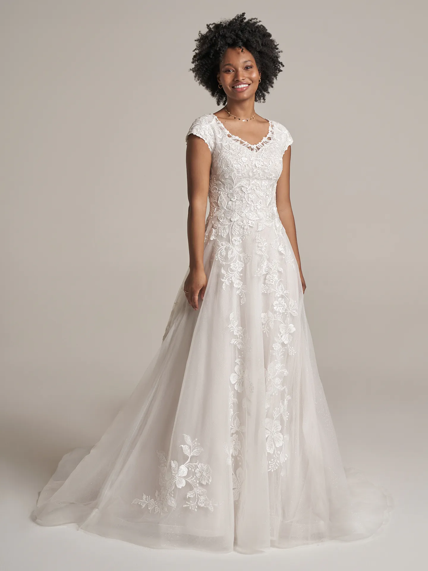 Rebecca Ingram A Line Wedding Dress Ellen Leigh 21RC393B01 Main