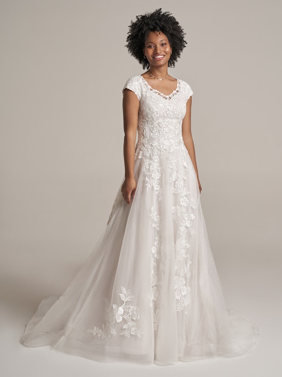 Rebecca Ingram A Line Wedding Dress Ellen Leigh 21RC393B01 Main