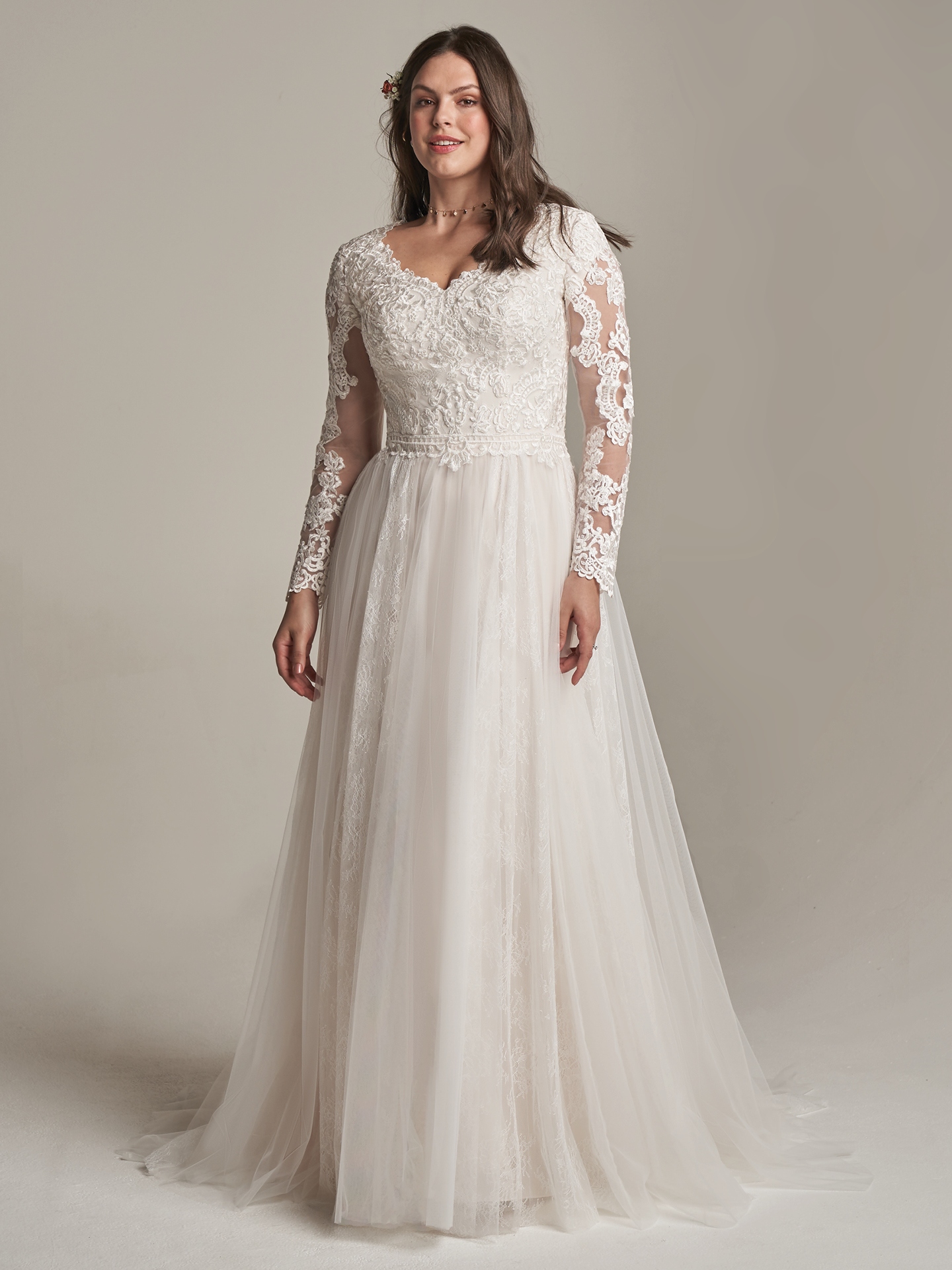 Iris Long Sleeve Boho Lace Wedding Dress