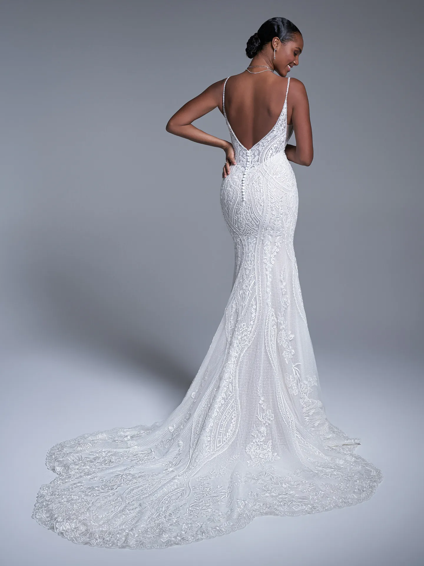Sottero and Midgley Fit and Flare Wedding Dress Bailey 22SK903A01 Alt2