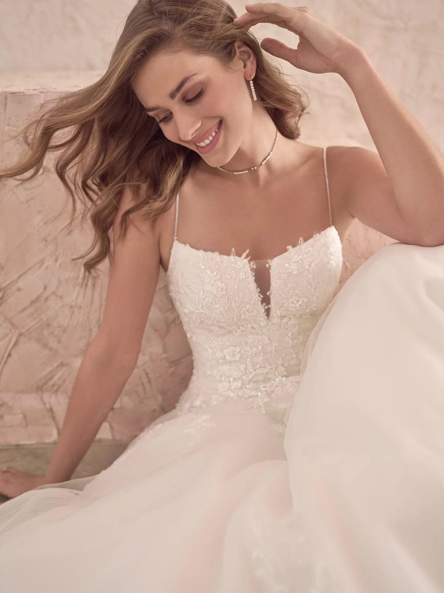 Maggie Sottero Casey sparkly ballgown front view
