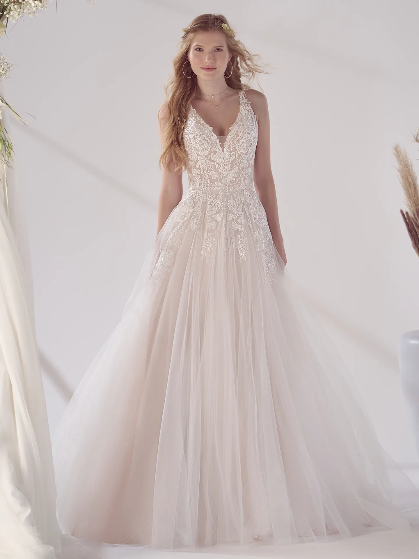 Rebecca Ingram A Line Wedding Dress Emily 22RS953A01 Alt1
