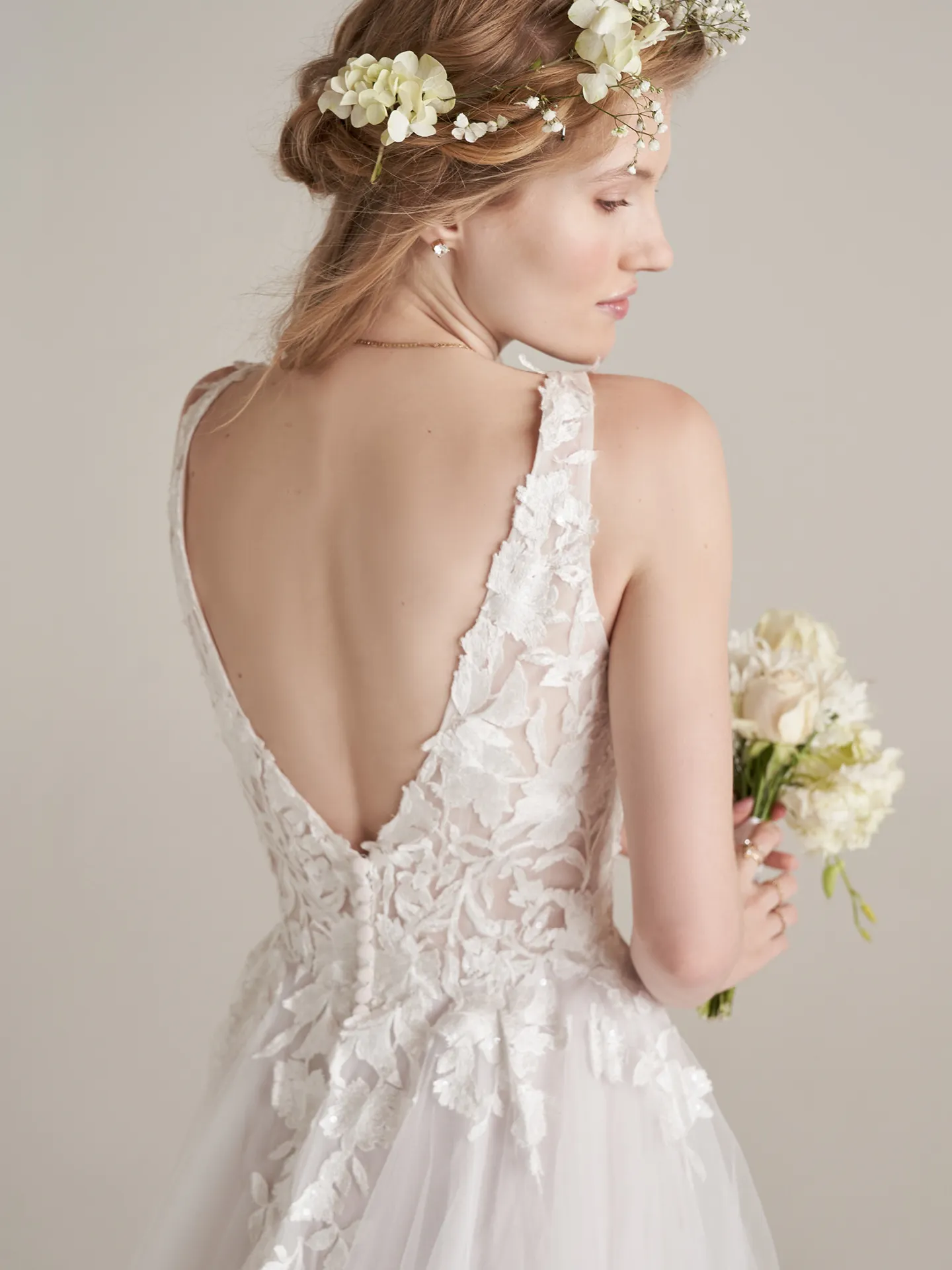 Rebecca Ingram A Line Bridal Gown Stephanie 22RT909A01 Alt5