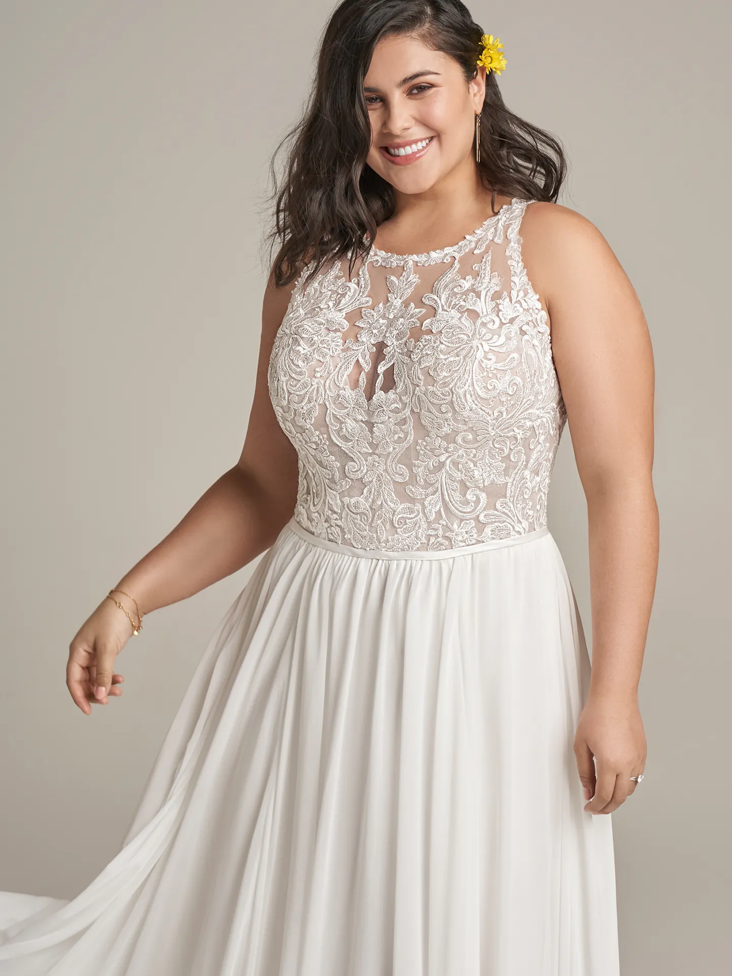 Rebecca Ingram Sheath Wedding Dress Tasha 22RS914A01 Alt1