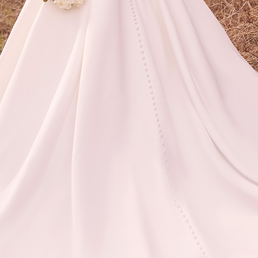 Kyrie Simple Ballgown Wedding Dress with Elegant Overskirt