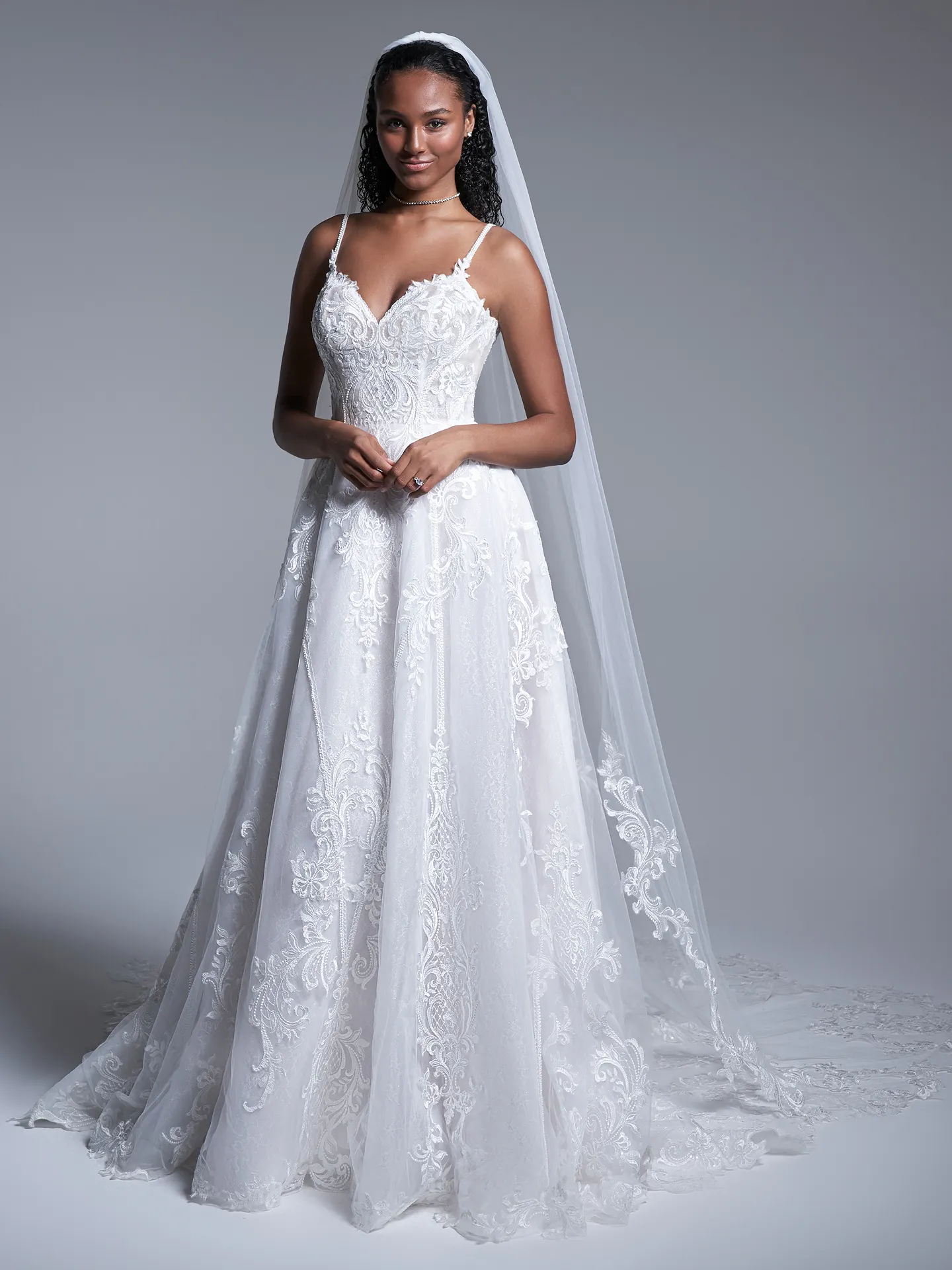 Sottero and Midgley  A Line Wedding Veil Fowler YYVL0+22SC991000 Alt1