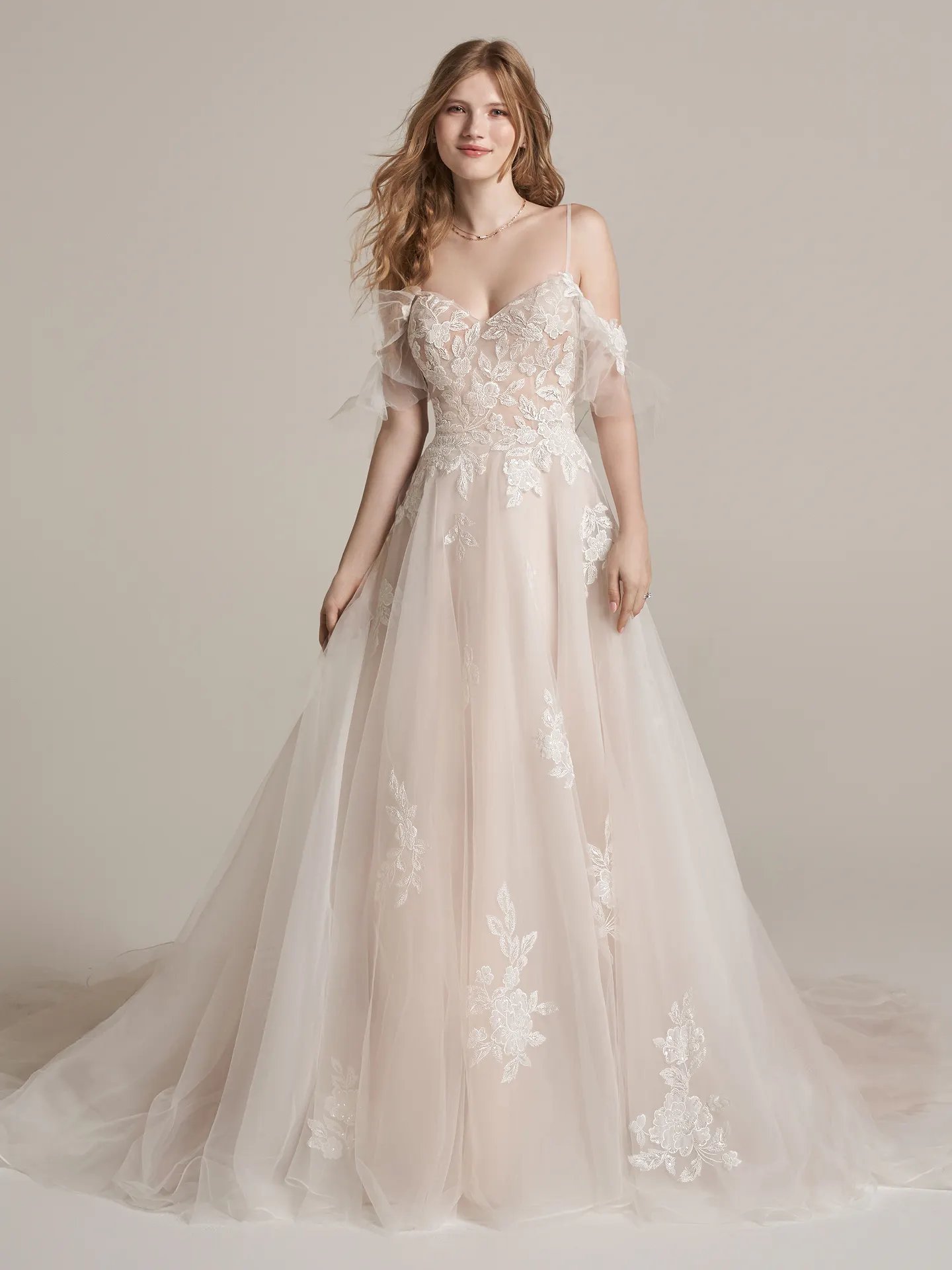 Rebecca Ingram  A Line Wedding Detachable Sleeves Kalina YYDS0+22RN983000 Alt1