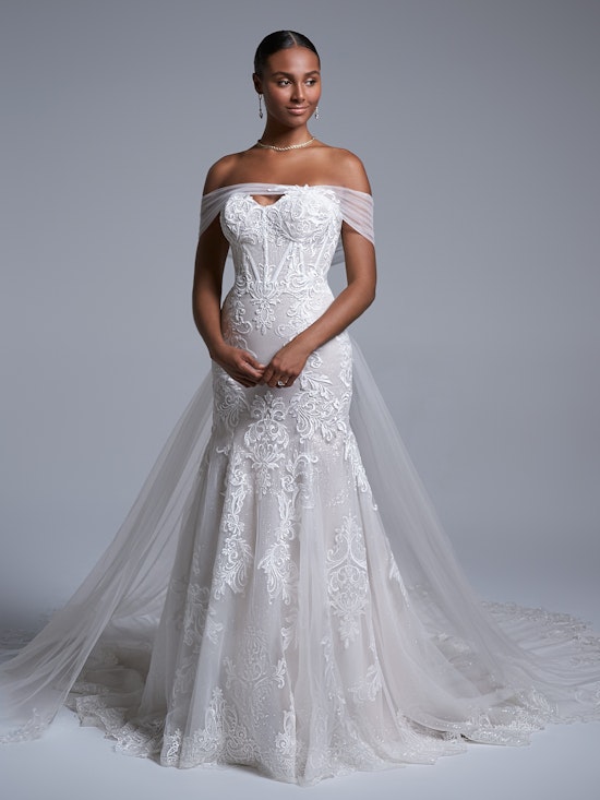 Sottero and Midgley  Fit and Flare Wedding Detachable Train Walker YYDT0+22SC955000 Alt2