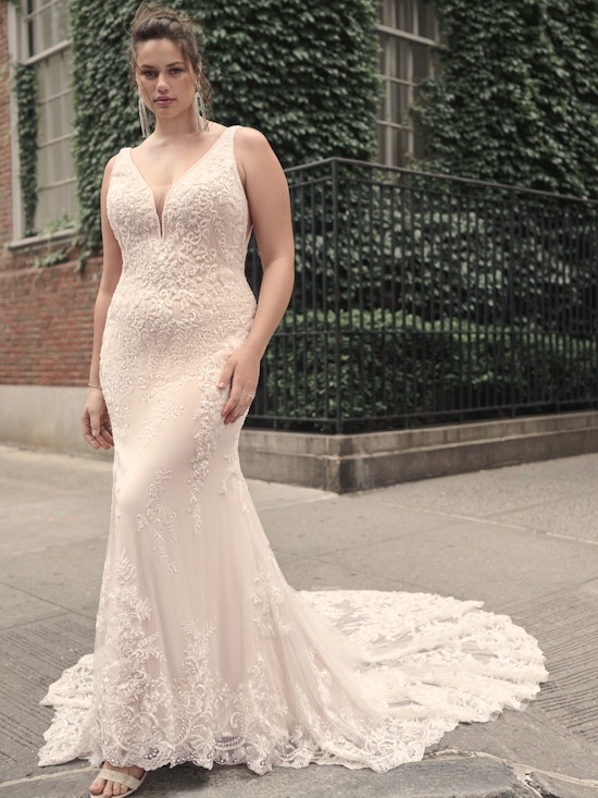 Estella Lace Fit-and-Flare Bridal Dress
