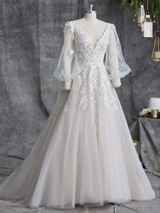 Alexandria Simple Bishop Wedding Dress Sleeves | Maggie Sottero