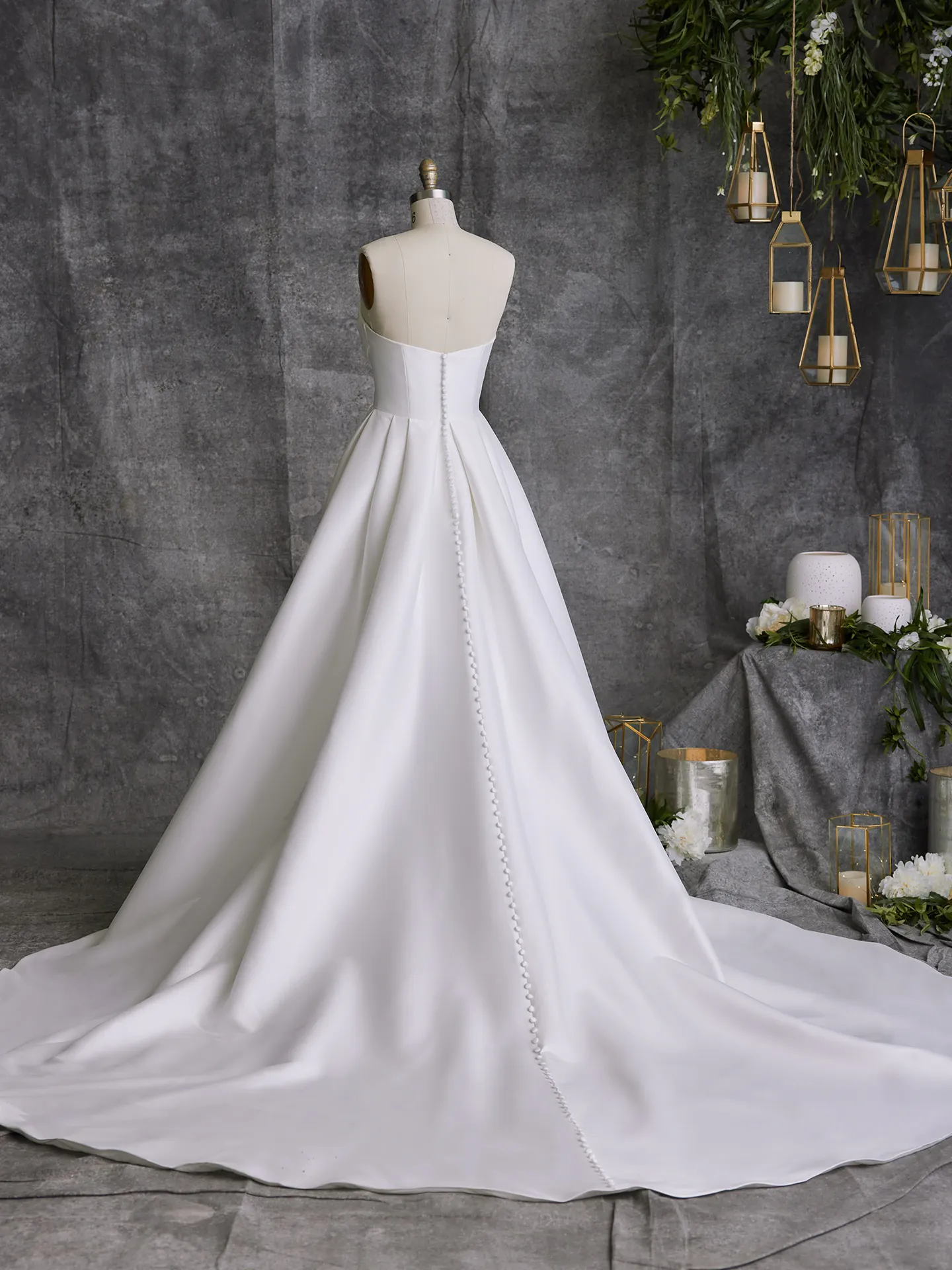 Sottero and Midgley Aspen strapless A-line back view