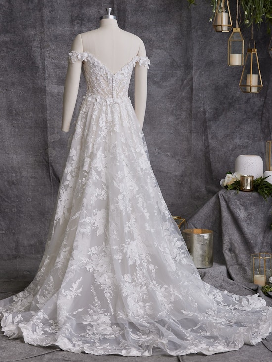 Leandra Floral Lace A-line Wedding Dress | Maggie Sottero