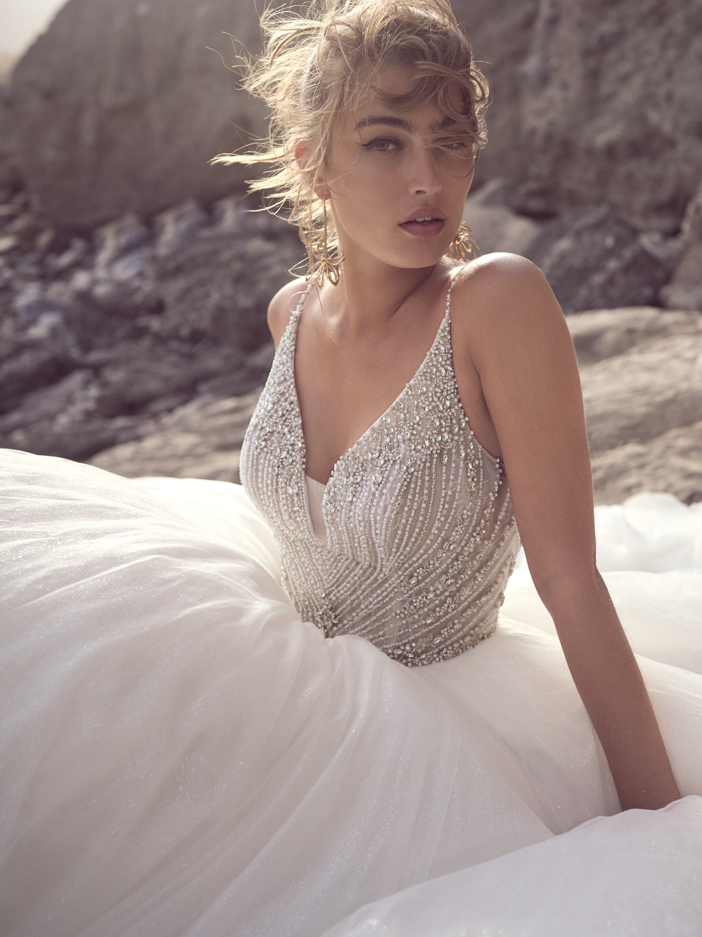 Ball Gown Sweetheart Beaded Wedding Dresses MW579 | Musebridals