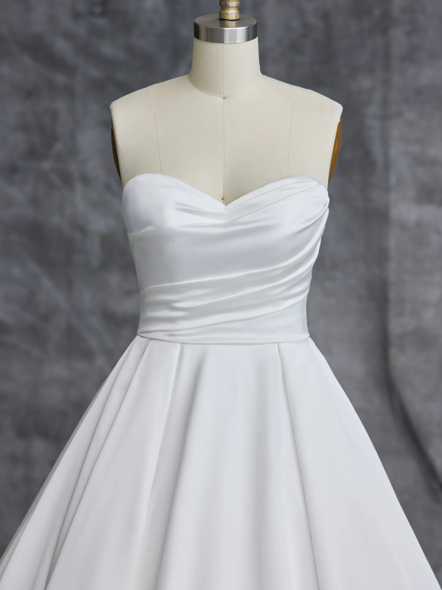 Maggie Sottero Anniston Marie satin ballgown front view