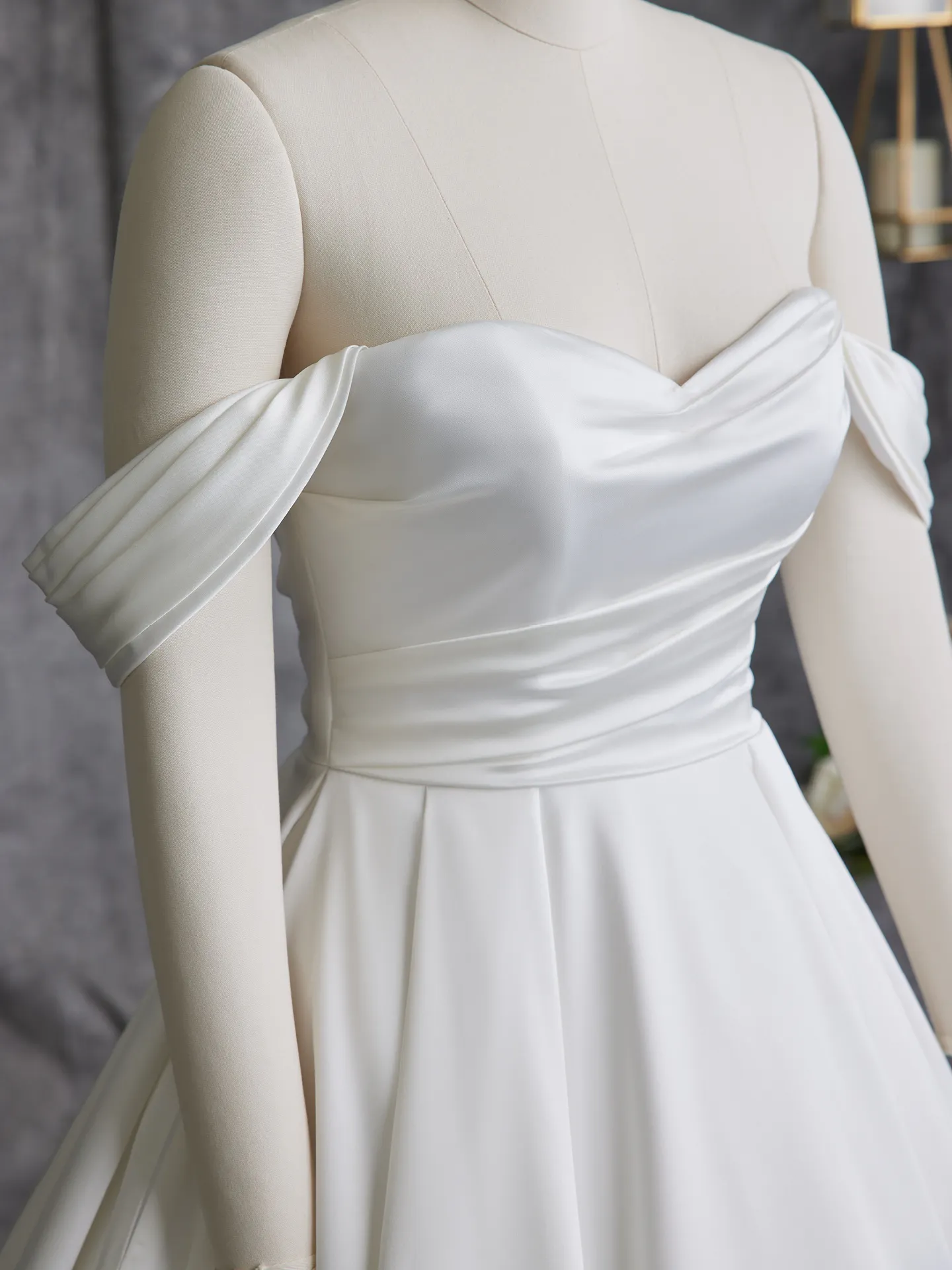 Maggie Sottero Anniston Marie satin ballgown front view