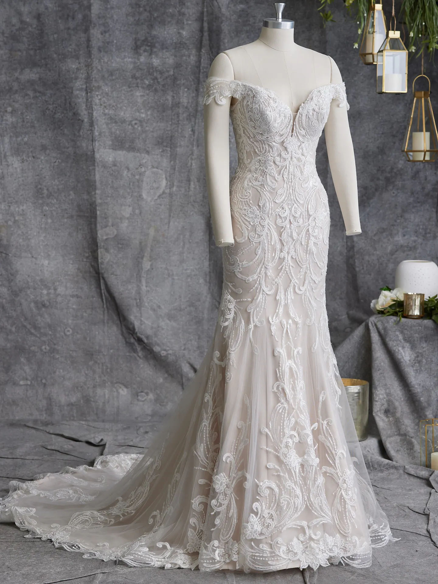 Sottero and Midgley Fit and Flare Wedding Dress Viola 23ST104A32 Alt102