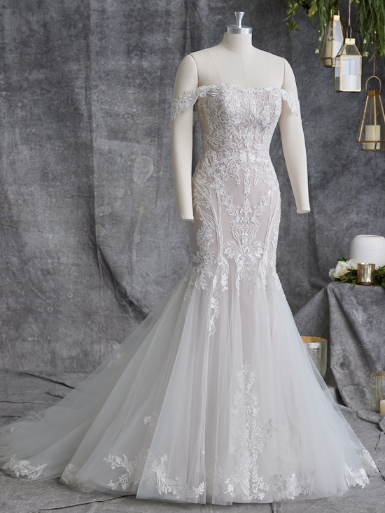 Trista Strapless Lace Mermaid Bridal Dress | Maggie Sottero