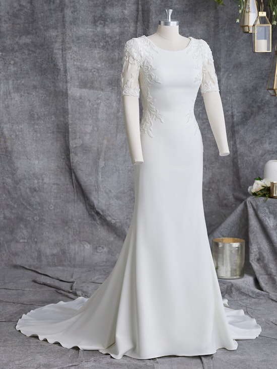 Rebecca Ingram Sheath Wedding Dress Bellarose Leigh 22RK595B01 Alt100