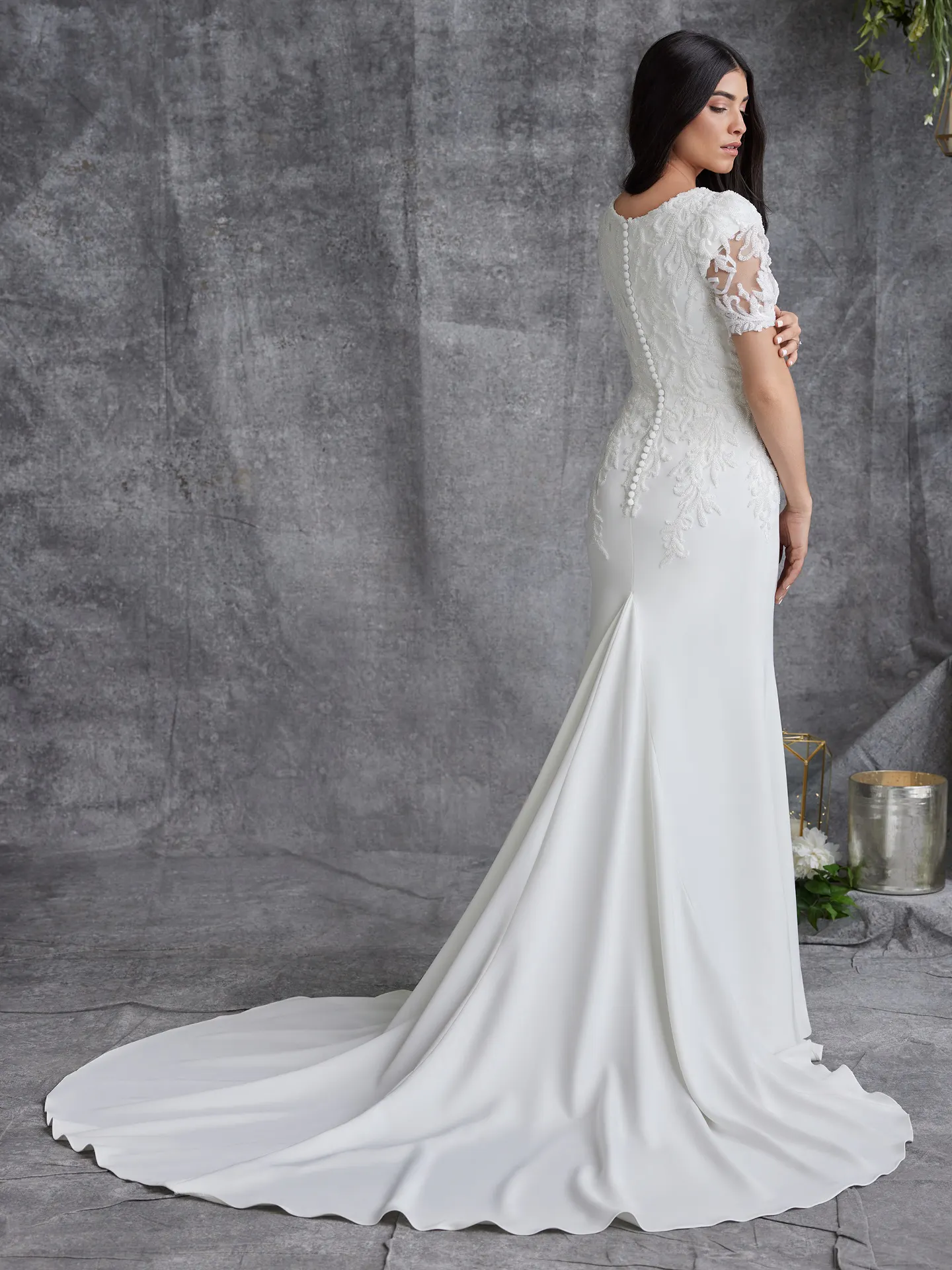 Rebecca Ingram Sheath Wedding Dress Bellarose Leigh 22RK595B01 Alt53