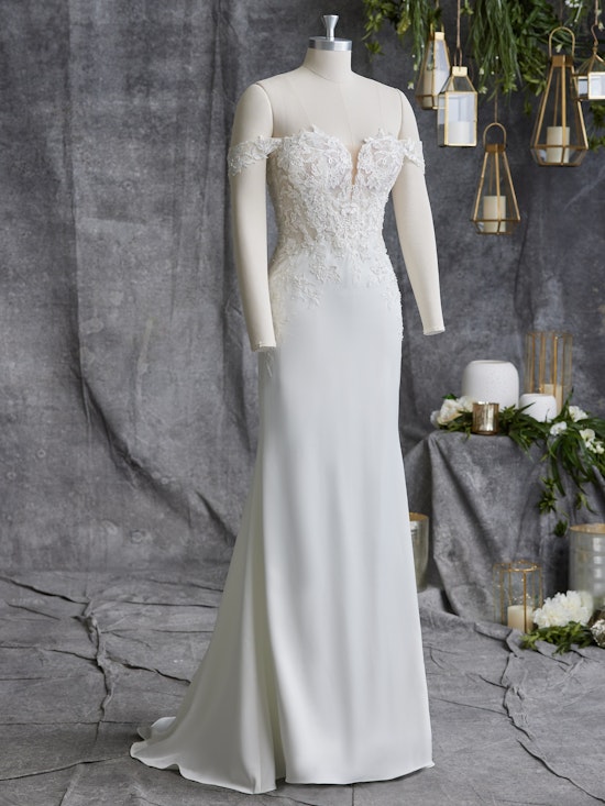 Rebecca Ingram Sheath Wedding Dress Oksana 23RN118A01 Alt100