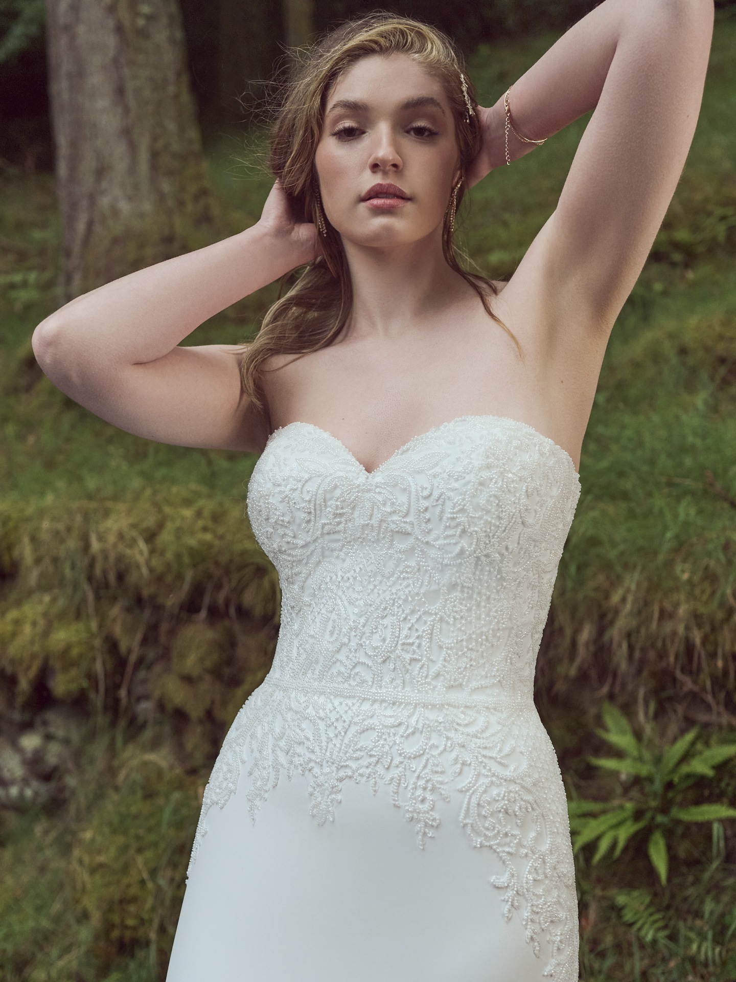 Shoshanna Simple Lace Crepe Wedding Gown Rebecca Ingram