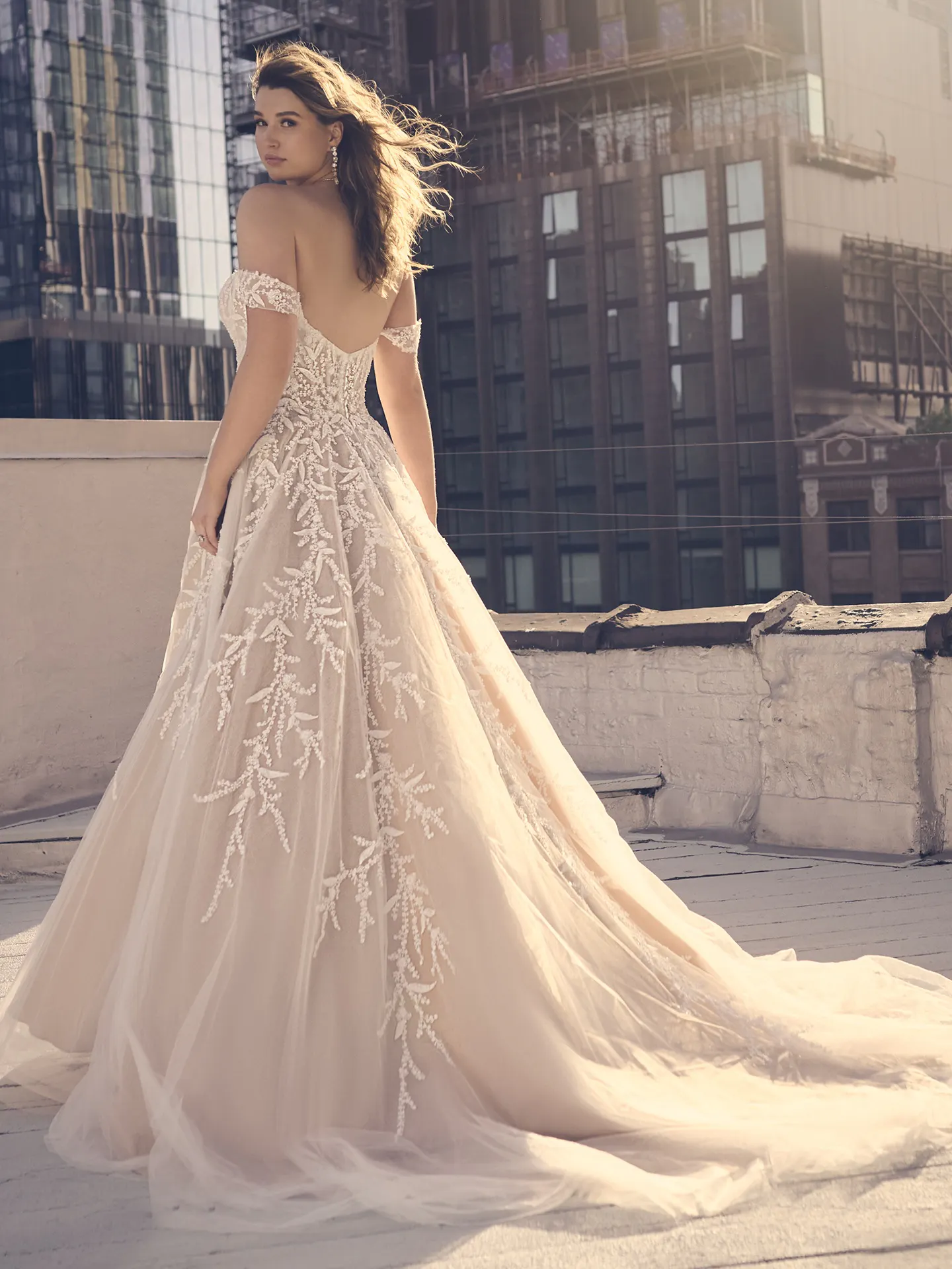 Maggie Sottero A Line Wedding Dress Oriana 23MK113A01 promo8