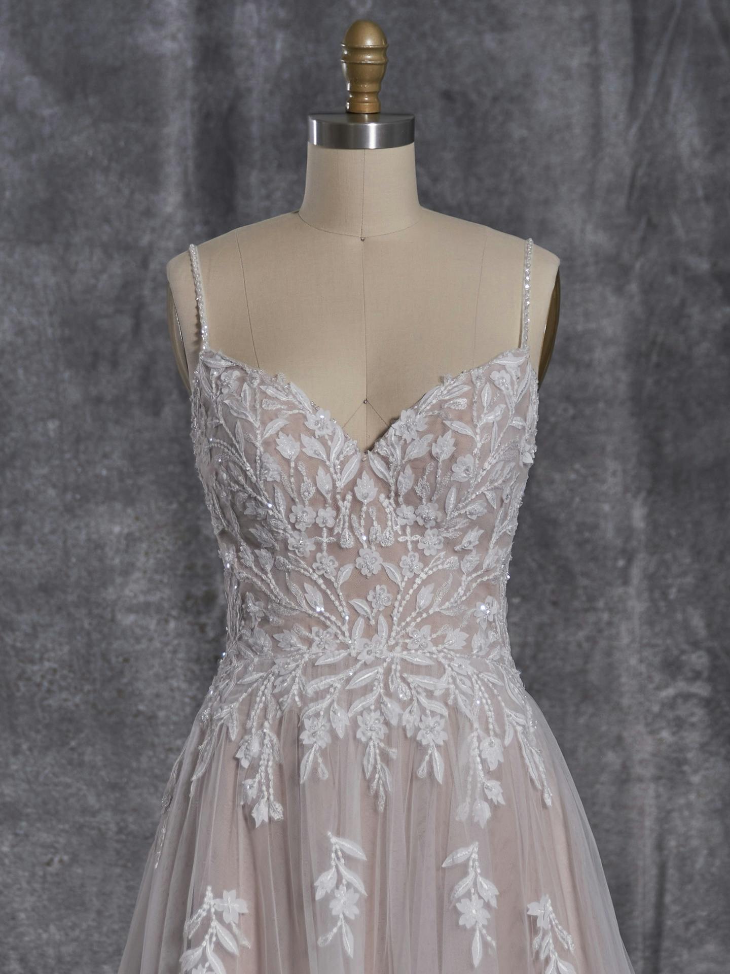 Terra 3D Beaded V-Neck Bridal Gown | Maggie Sottero
