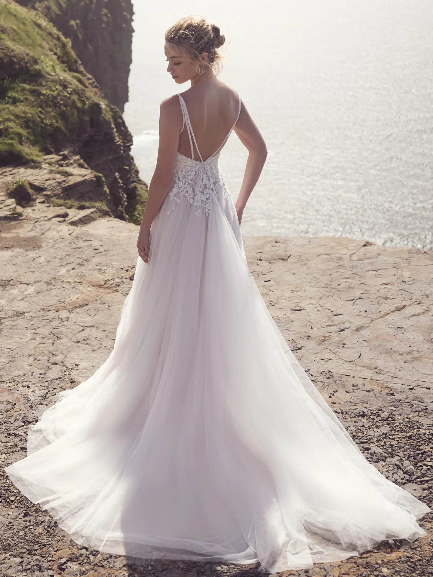Rebecca Ingram A Line Wedding Dress Cassidy 23RC121A01 promo7