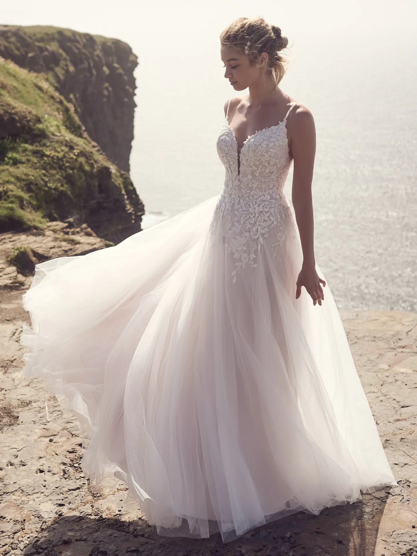 Rebecca Ingram A Line Wedding Dress Cassidy 23RC121A01 promo9