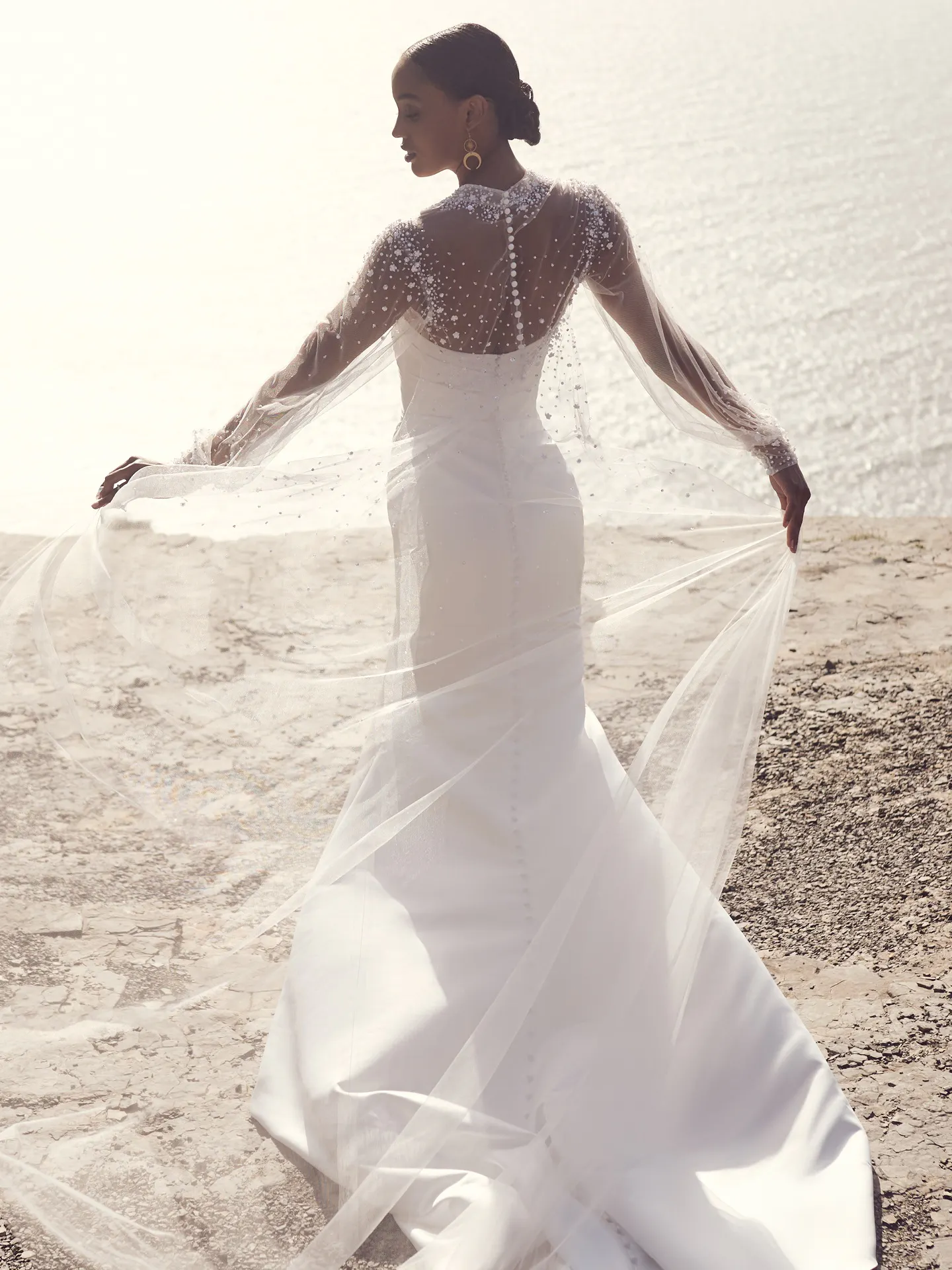 Rebecca Ingram Sheath Wedding Dress Clover 23RS059A01 promo7