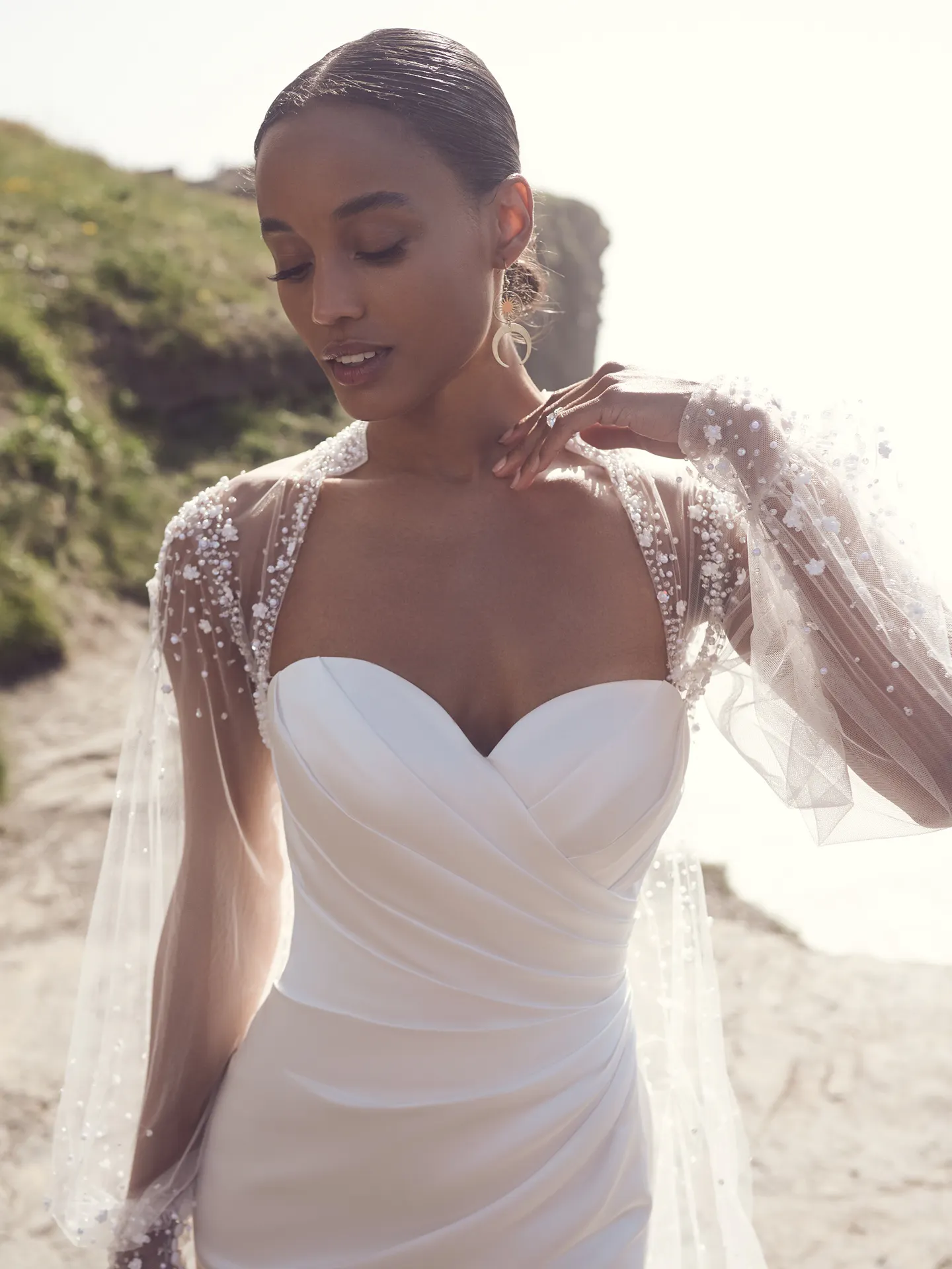 Rebecca Ingram Sheath Wedding Dress Clover 23RS059A01 promo8