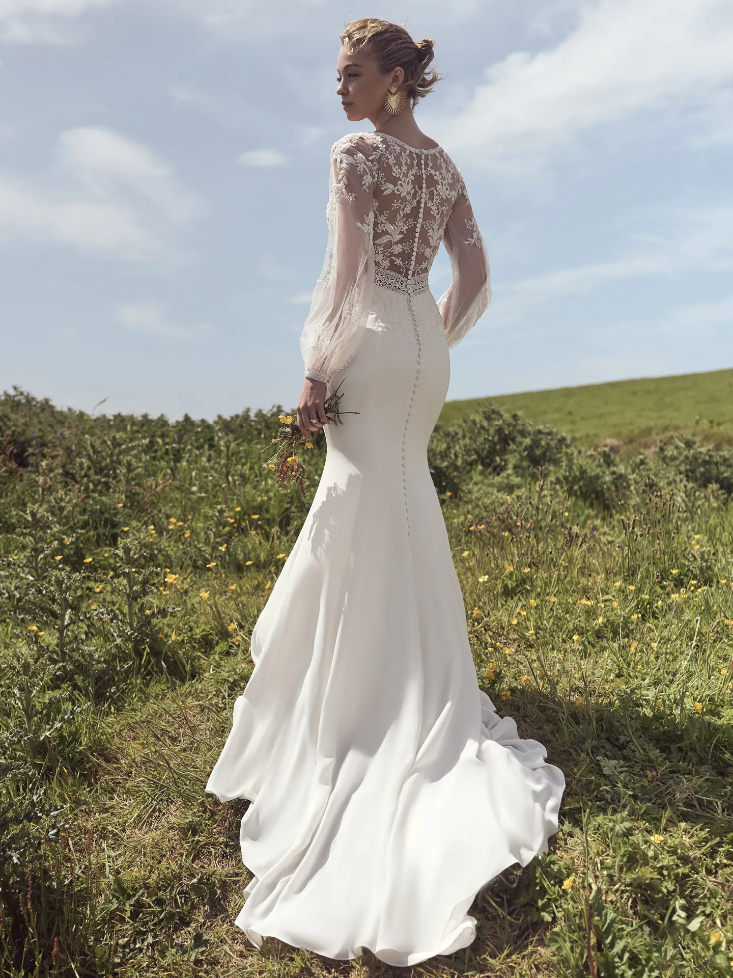 Rebecca Ingram Sheath Wedding Dress Tatum 23RN045A01 promo9