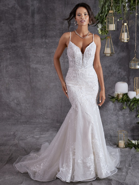 Dove Floral Lace Mermaid Wedding Gown| Sottero and Midgley