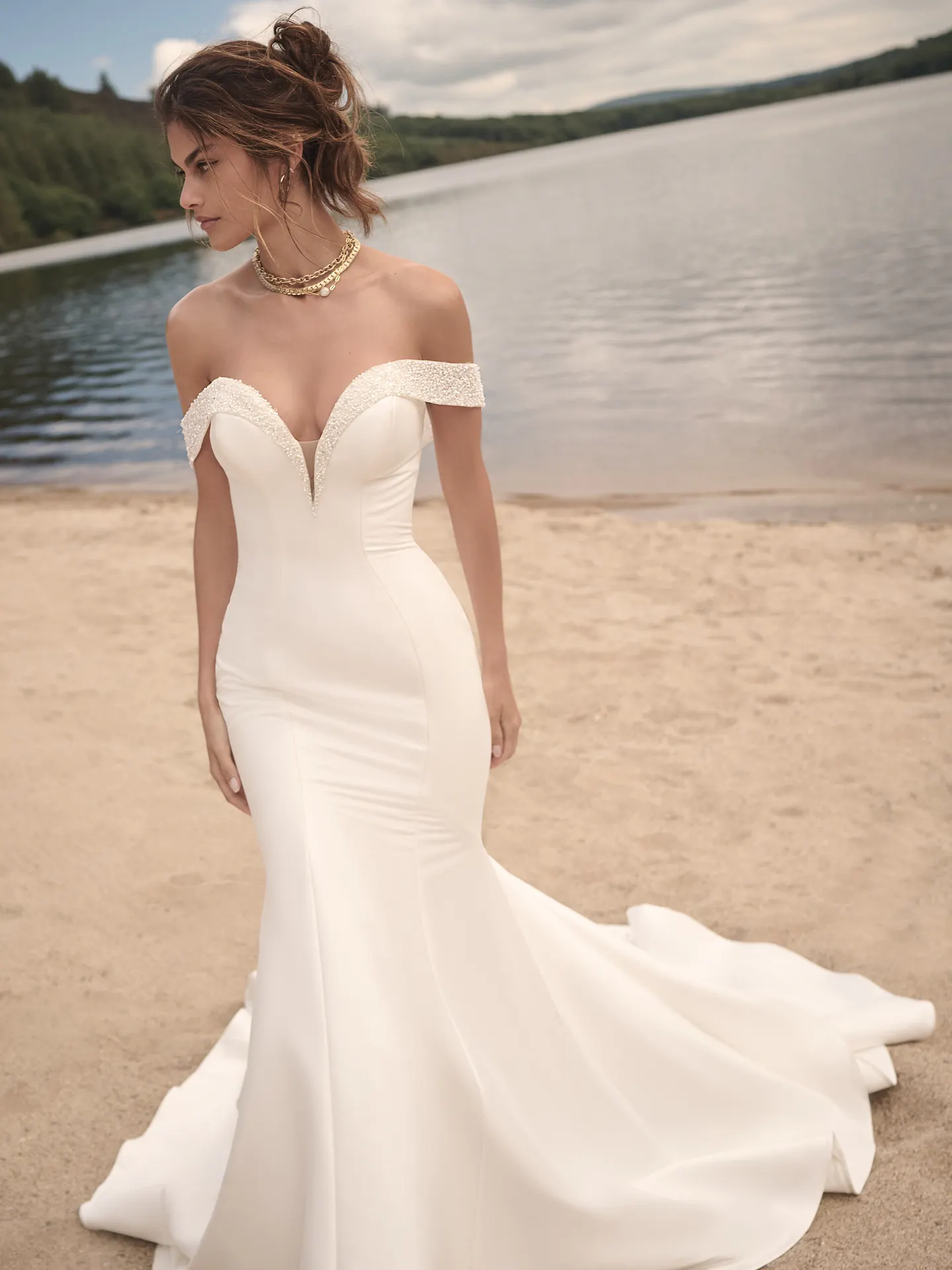 Sottero and Midgley Fit and Flare Wedding Dress Fabienne 23SC119A01 promo1