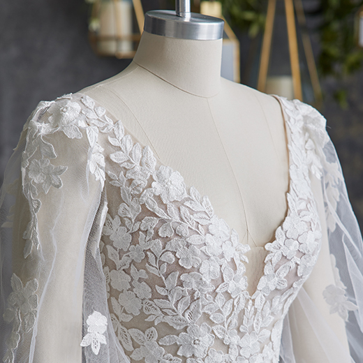 Alexandria Simple Bishop Wedding Dress Sleeves | Maggie Sottero