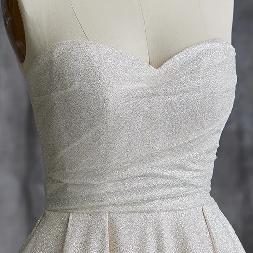 Maggie Sottero Anniston shimmery ballgown front view
