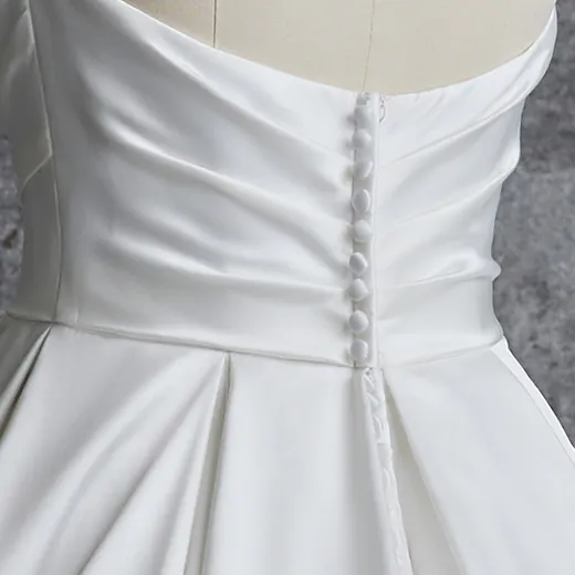 Anniston Marie back view satin buttons Maggie Sottero ballgown